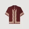 Contrast print loose-fit shirt