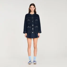 Contrast stitch cardigan