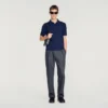 Cotton and silk polo shirt