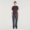 Cotton and silk polo shirt