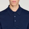 Cotton and silk polo shirt