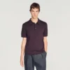 Cotton and silk polo shirt