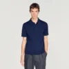 Cotton and silk polo shirt