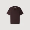 Cotton and silk polo shirt