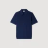 Cotton and silk polo shirt