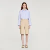 Cotton Bermudas with flower details Cotton Bermudas with flower details