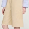 Cotton Bermudas with flower details Cotton Bermudas with flower details