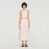 Cotton crop top with lace trim Cotton crop top with lace trim