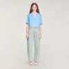 Cotton shirt with beaded trim Cotton shirt with beaded trim