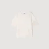 Cotton T-shirt with lace detail Cotton T-shirt with lace detail