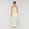 Cotton vest top with patch