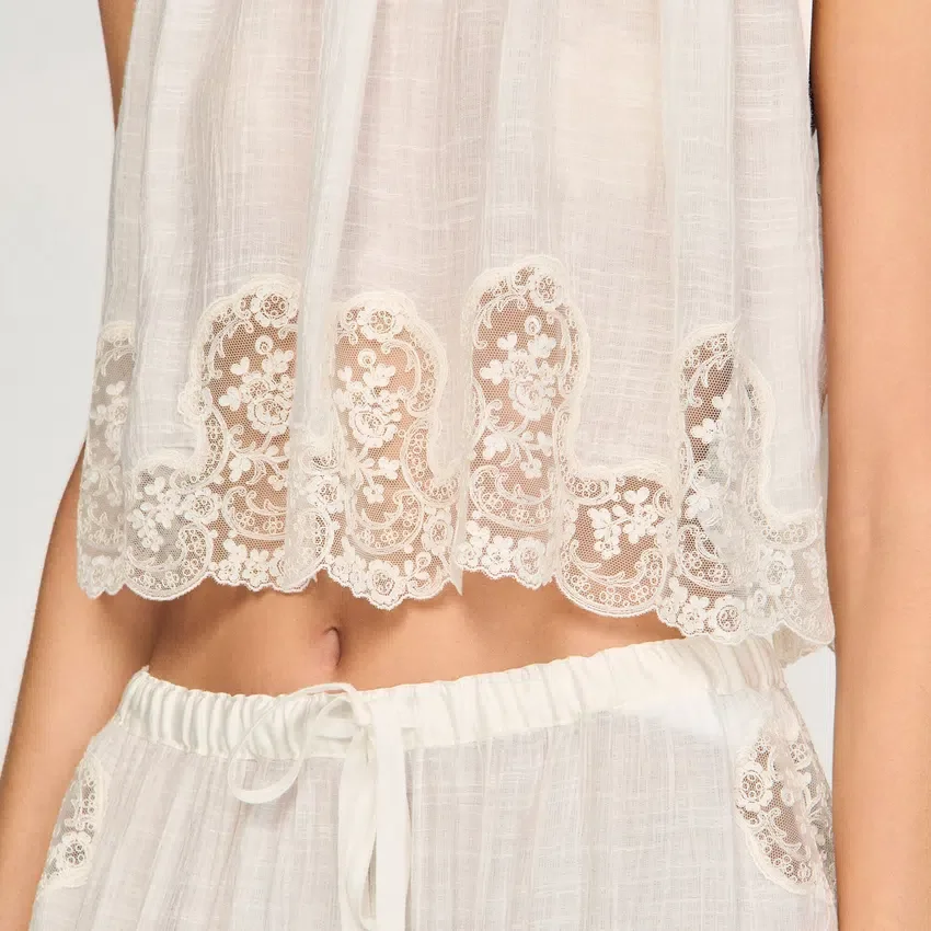 Crepon crop top Crepon crop top