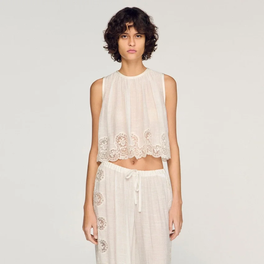 Crepon crop top Crepon crop top