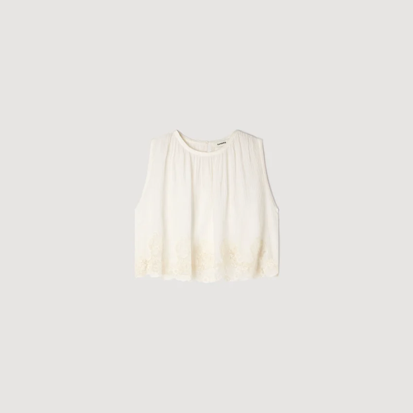 Crepon crop top Crepon crop top