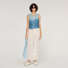 Crinkled balloon pants