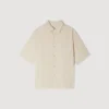Crinkled-effect shirt with shark collar Crinkled-effect shirt with shark collar