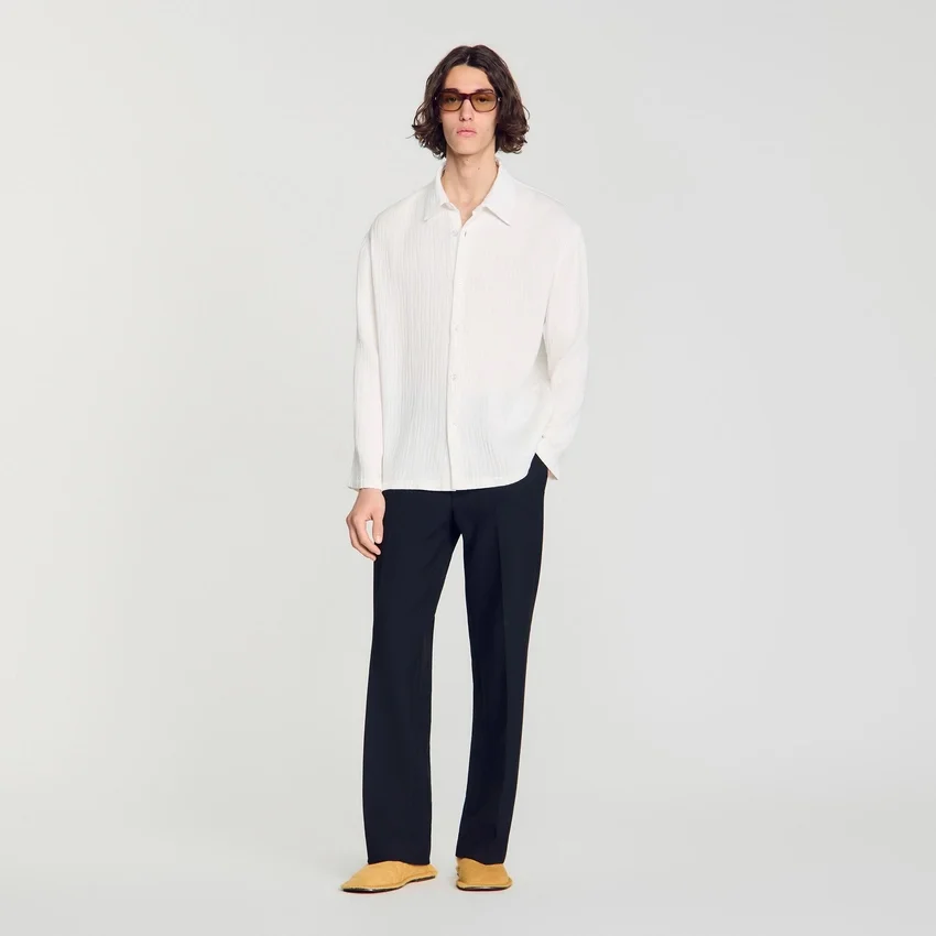 Crinkled loose-fit shirt Crinkled loose-fit shirt