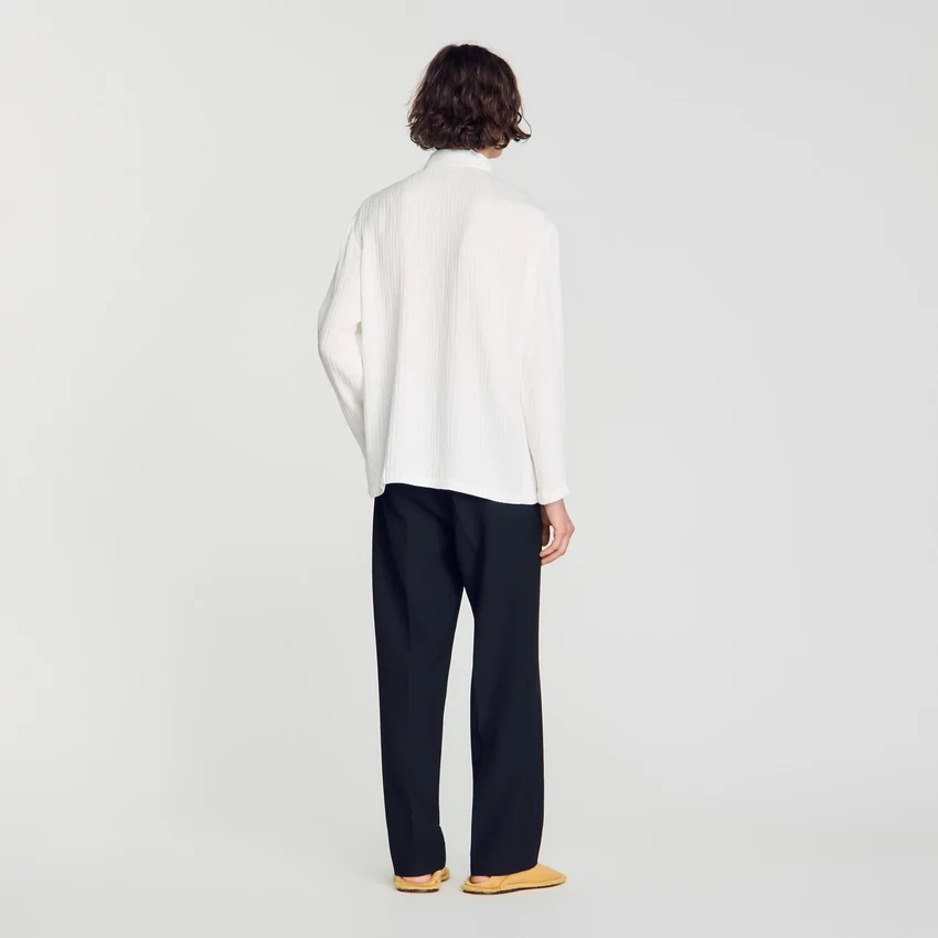 Crinkled loose-fit shirt Crinkled loose-fit shirt