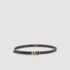 Croc-effect leather belt Croc-effect leather belt