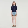 Crochet and denim top Crochet and denim top