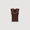 Crochet detail knit top Crochet detail knit top