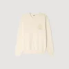 Crochet flower knit sweatshirt Crochet flower knit sweatshirt