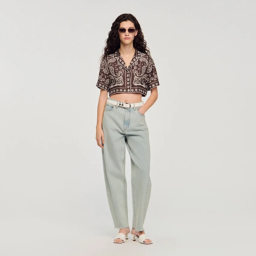 Cropped bandana print shirt Cropped bandana print shirt