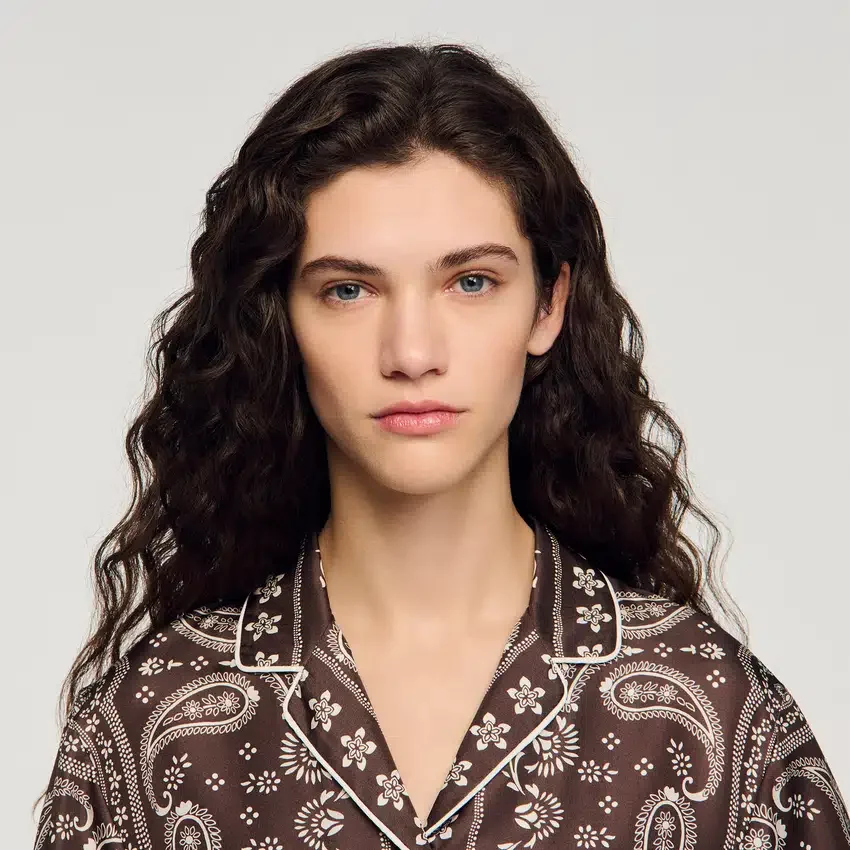 Cropped bandana print shirt Cropped bandana print shirt
