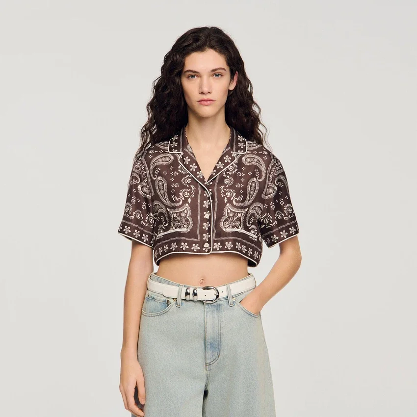 Cropped bandana print shirt Cropped bandana print shirt