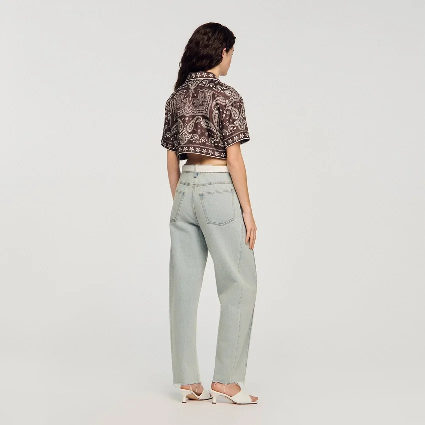 Cropped bandana print shirt Cropped bandana print shirt