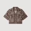 Cropped bandana print shirt Cropped bandana print shirt