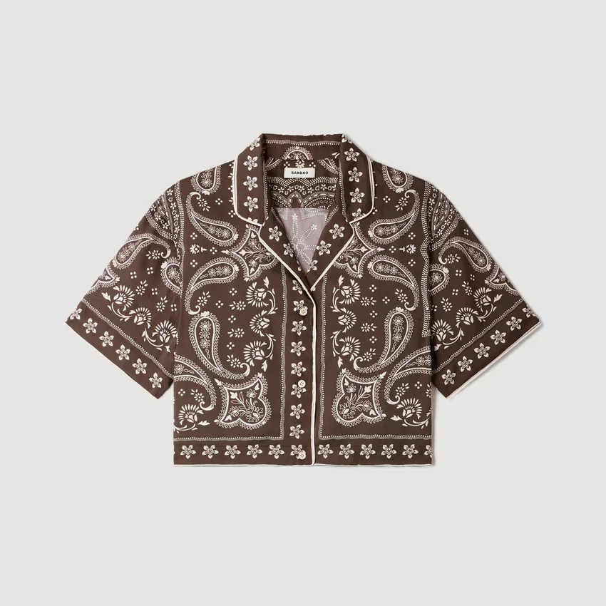 Cropped bandana print shirt Cropped bandana print shirt