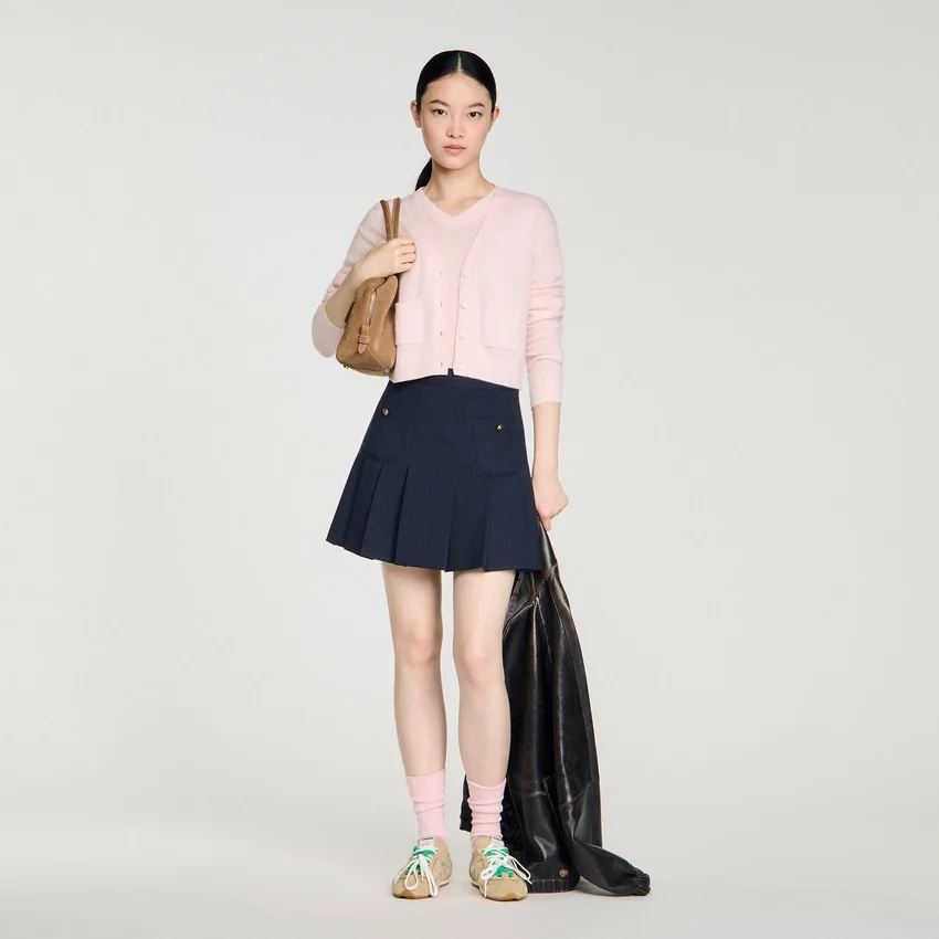 Cropped cashmere wool cardigan Cropped cashmere wool cardigan
