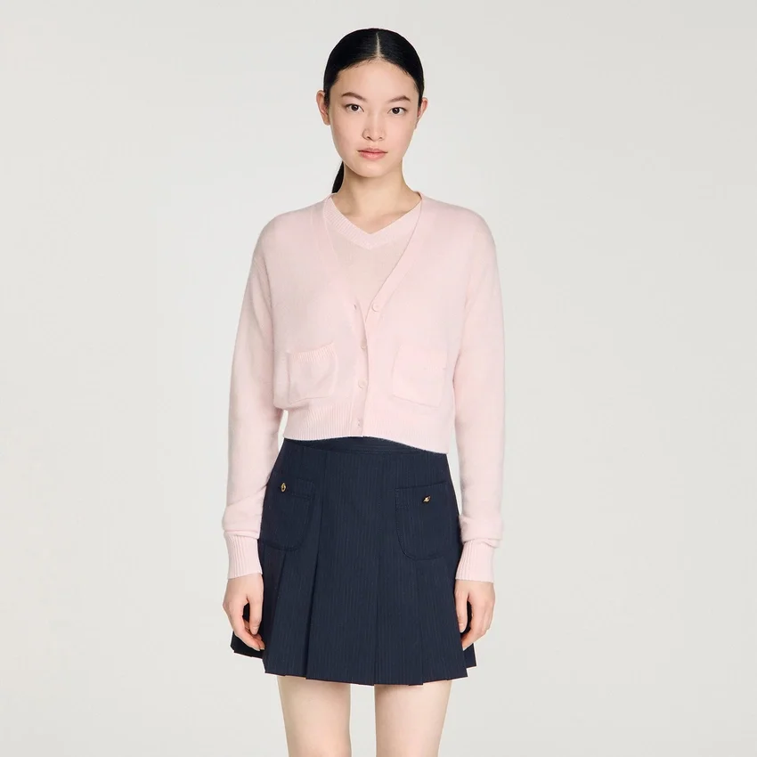 Cropped cashmere wool cardigan Cropped cashmere wool cardigan