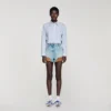 Cropped checked shirt Cropped checked shirt