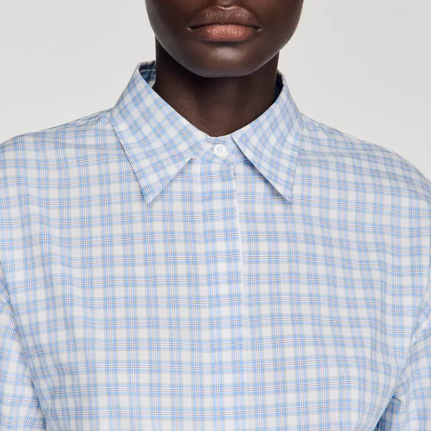 Cropped checked shirt Cropped checked shirt