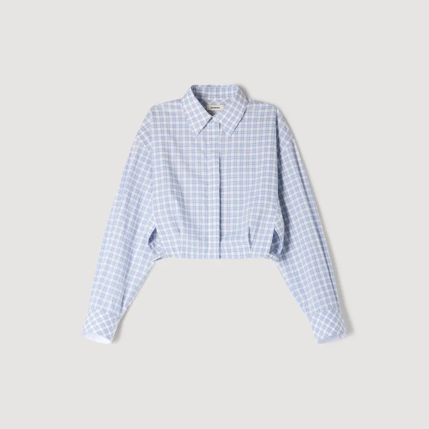 Cropped checked shirt Cropped checked shirt