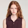 Cropped decorative knit top Cropped decorative knit top