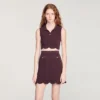 Cropped decorative knit top Cropped decorative knit top