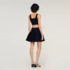 Cropped decorative knit top Cropped decorative knit top