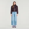 Cropped embroidered satin jacket Cropped embroidered satin jacket