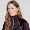 Cropped embroidered satin jacket Cropped embroidered satin jacket