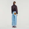 Cropped embroidered satin jacket Cropped embroidered satin jacket