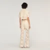 Cropped floral guipure shirt Cropped floral guipure shirt