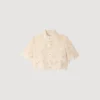 Cropped floral guipure shirt Cropped floral guipure shirt