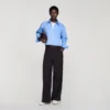 Cropped logo zip cotton shirt Cropped logo zip cotton shirt