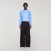 Cropped logo zip cotton shirt Cropped logo zip cotton shirt