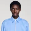 Cropped logo zip cotton shirt Cropped logo zip cotton shirt