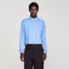 Cropped logo zip cotton shirt Cropped logo zip cotton shirt