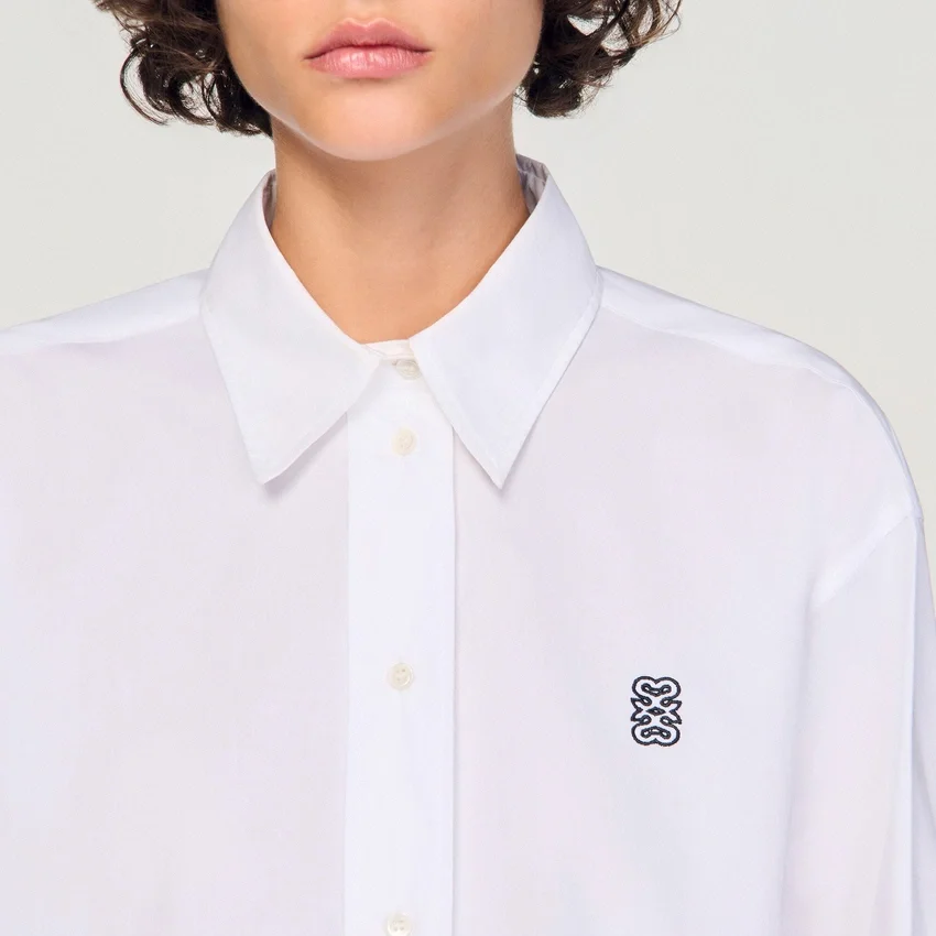 Cropped poplin shirt Cropped poplin shirt